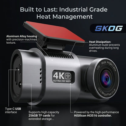 Skog Ultra HD WiFi Dash Camera Car Dashboard