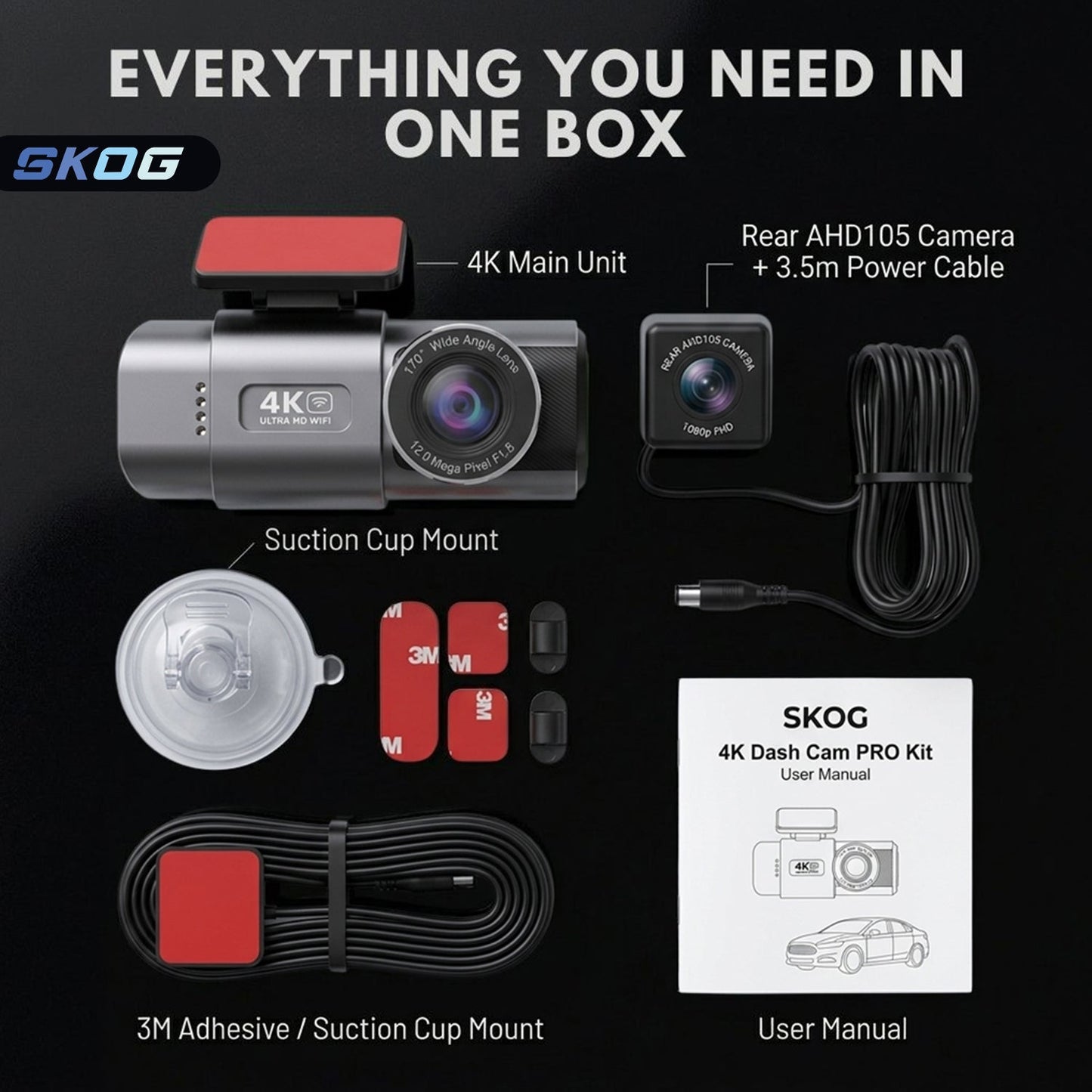 Skog Ultra HD WiFi Dash Camera Car Dashboard