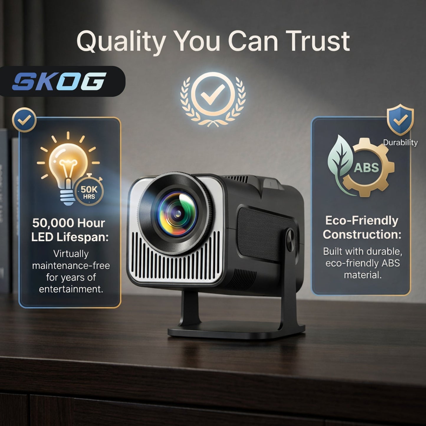 4K Support Native HD Android 11 WiFi 6/BT 5.0 Freestyle Auto Keystone 4500 LM