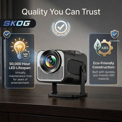4K Support Native HD Android 11 WiFi 6/BT 5.0 Freestyle Auto Keystone 4500 LM