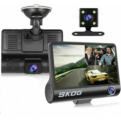 Skog SmartDrive HD Dash Cam 4" Display, Rear Camera, 170° Wide Angle