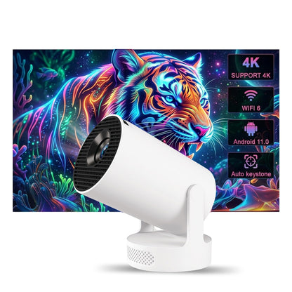 Smart Projector 4K HD WiFi6/BT5, Android 11, 180° Rotation, Auto Keystone, 4500 LM