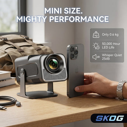 4K Support Native HD Android 11 WiFi 6/BT 5.0 Freestyle Auto Keystone 4500 LM