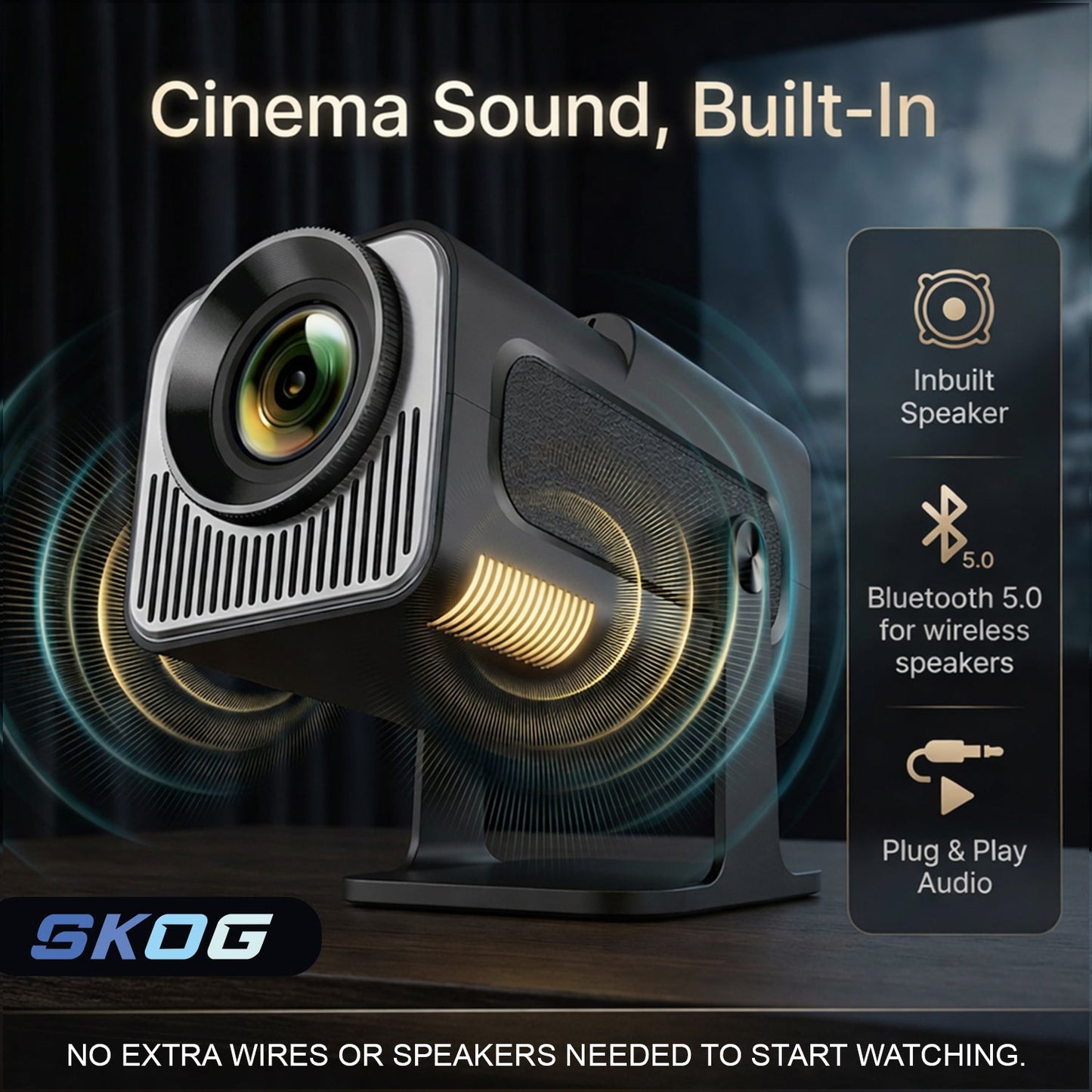 4K Support Native HD Android 11 WiFi 6/BT 5.0 Freestyle Auto Keystone 4500 LM
