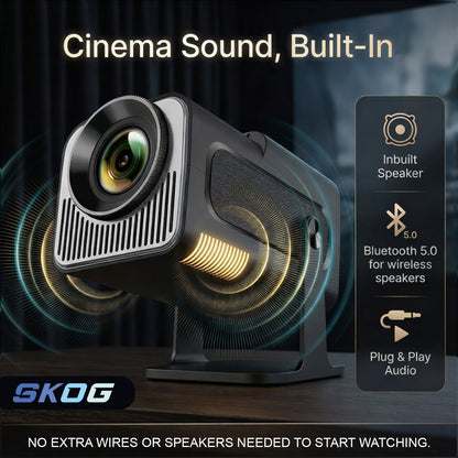 4K Support Native HD Android 11 WiFi 6/BT 5.0 Freestyle Auto Keystone 4500 LM