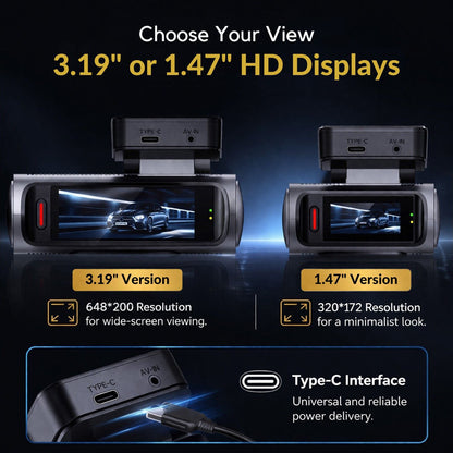 Skog 4K Camera Front & Rear View Night Vision, 24H Parking Monitoring, G-Sensor, WiFi 6